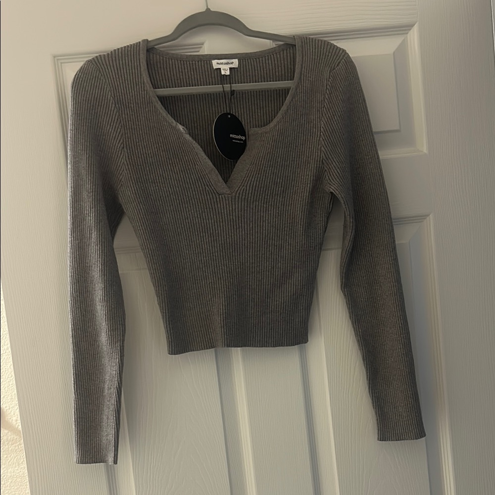 Mittoshop Heather Gray Knit Sweater